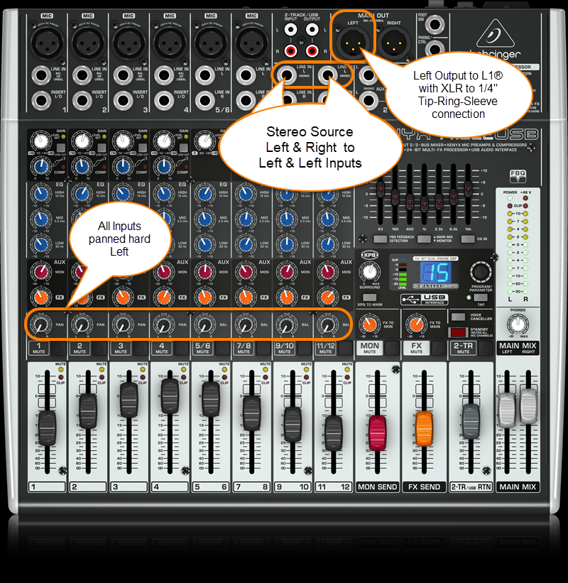 Behringer Eurorack X1222USB web page