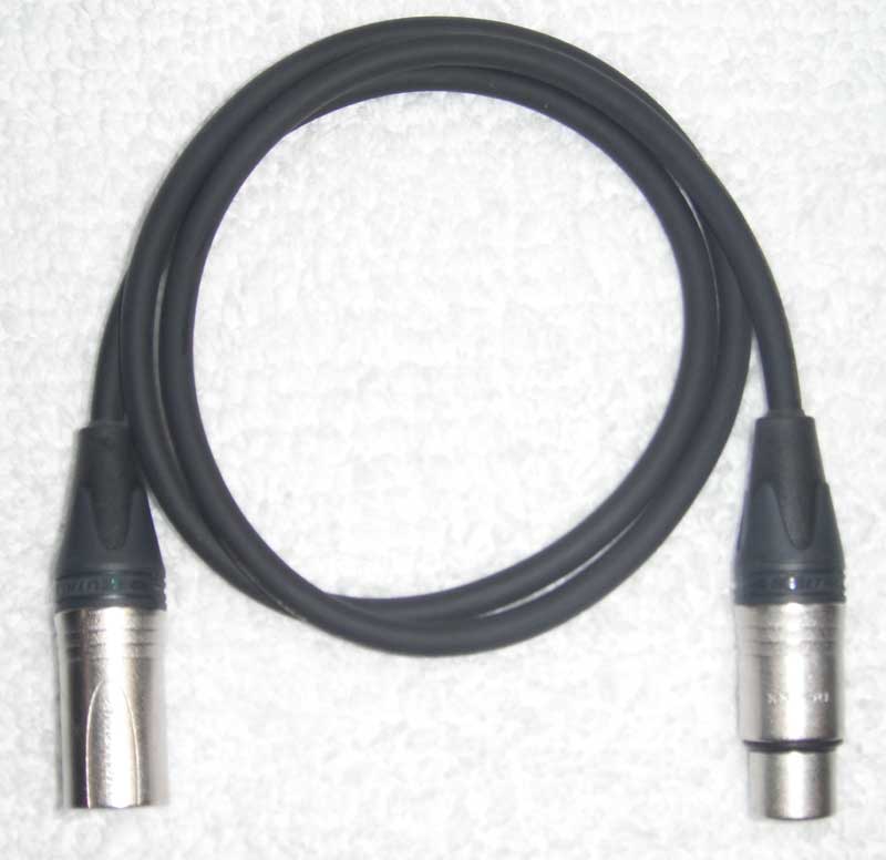 Three foot XLR cable