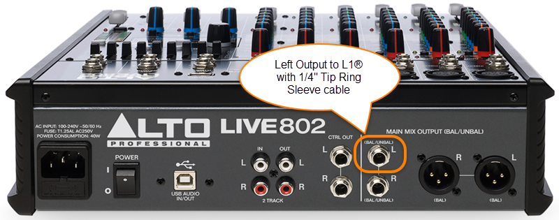 Alto Live 802 web page