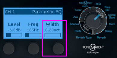 T1 Para EQ Width Setting