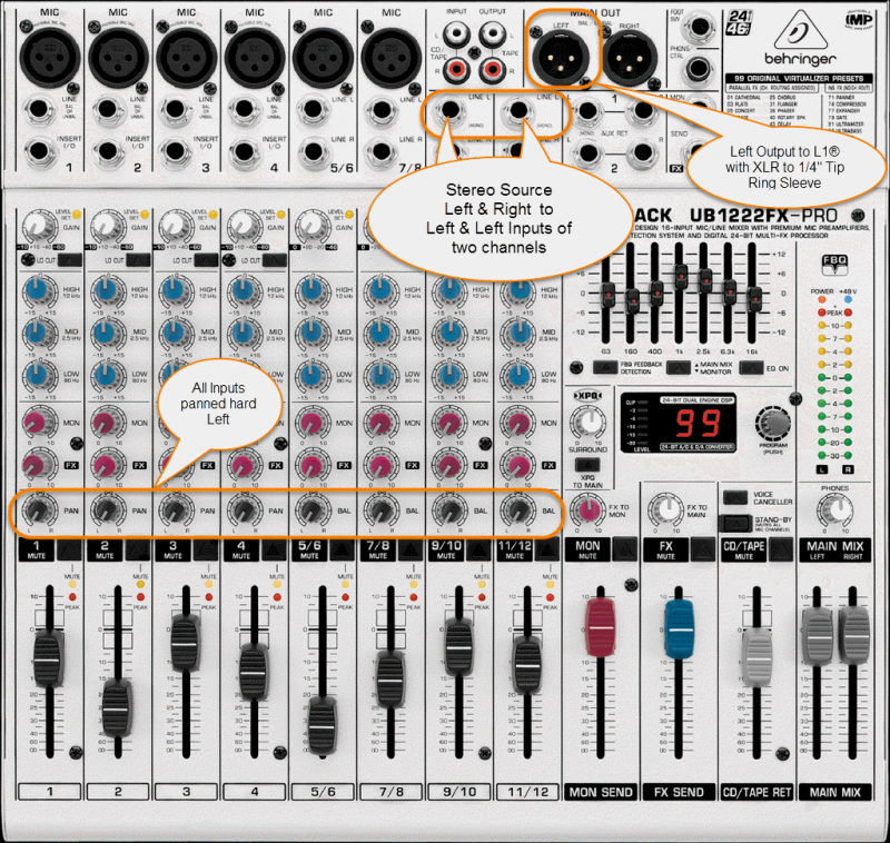 Behringer Eurorack UB1222FX web page