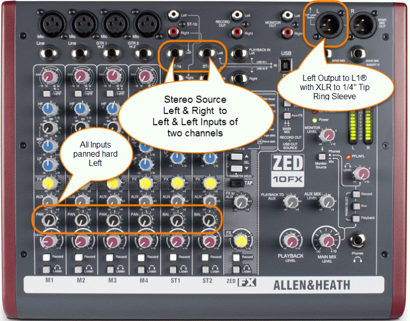 Allen Heath ZED 10-FX web page