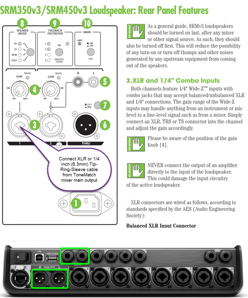 Mackie SRM 350 input from ToneMatch Mixer.jpg